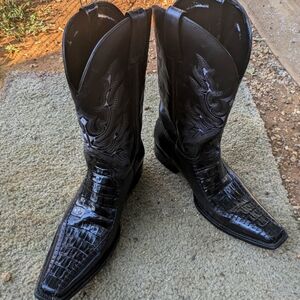 James Allen Woodward Caiman Crocodile boots
